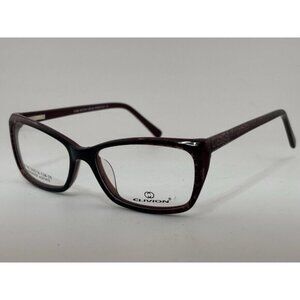 CLIVION - 0198 54-16-138-35 Brown Leopard Print Acetate Glasses Frames
